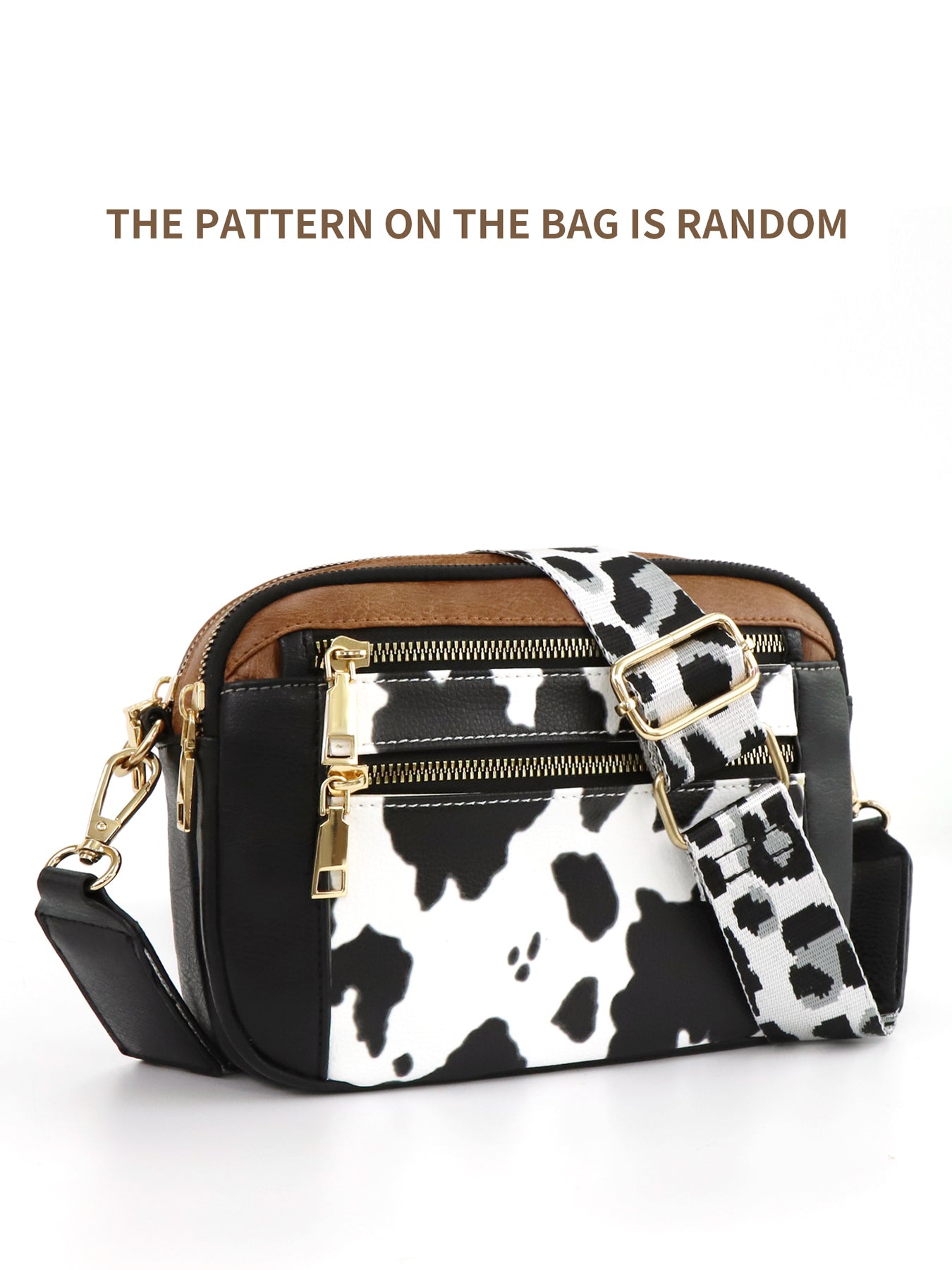 CINBIN Cow Print Women Small Crossbody Bags with Cute Adjustable Shoulder Strap